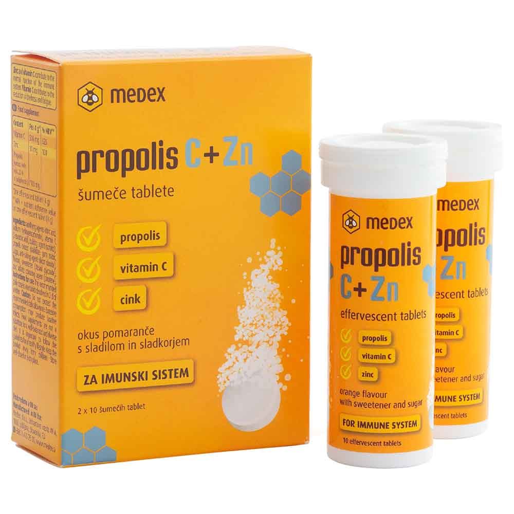 Medex - Propolis C+Zn Tabs - 20 Tablets