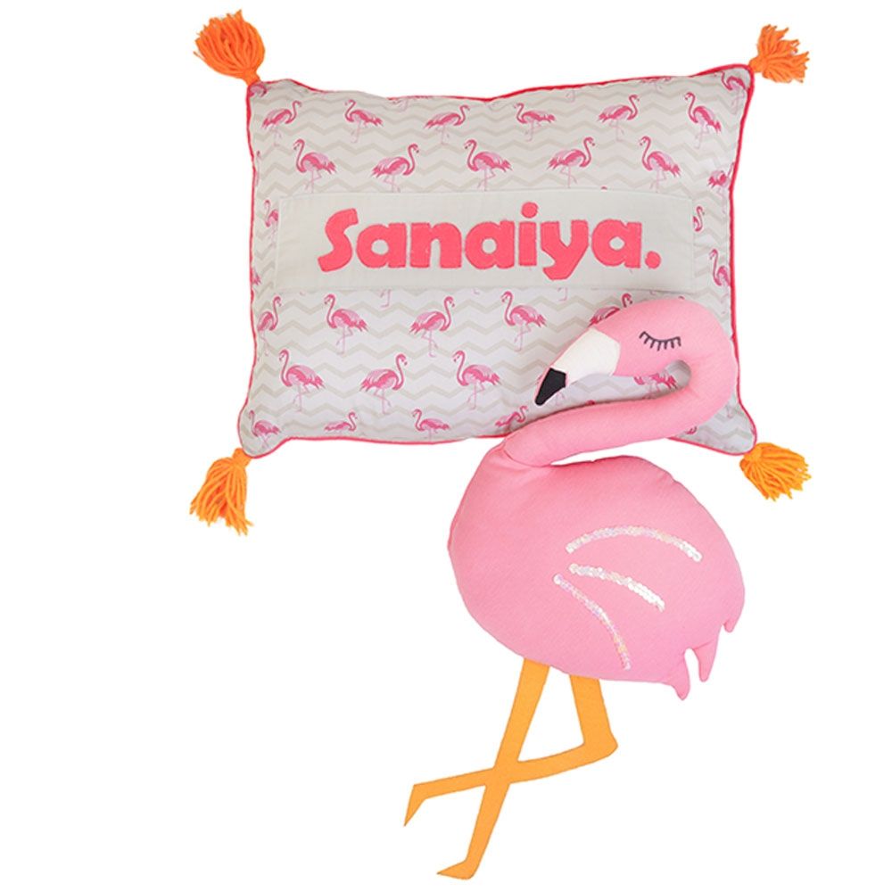 Mi Dulce An'ya - Customized Flamingo Cushion Set - Pink