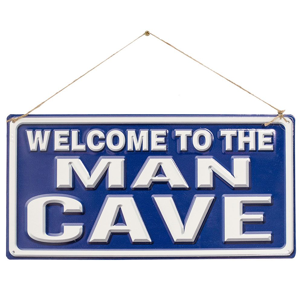 La Hacienda - Welcome To The Man Cave Embossed Steel Sign