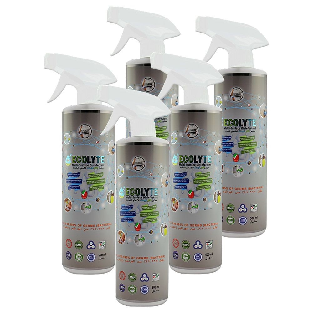 Ecolyte+ - Multi Surface Disinfectant 100% Natural - 500Ml - 5pc