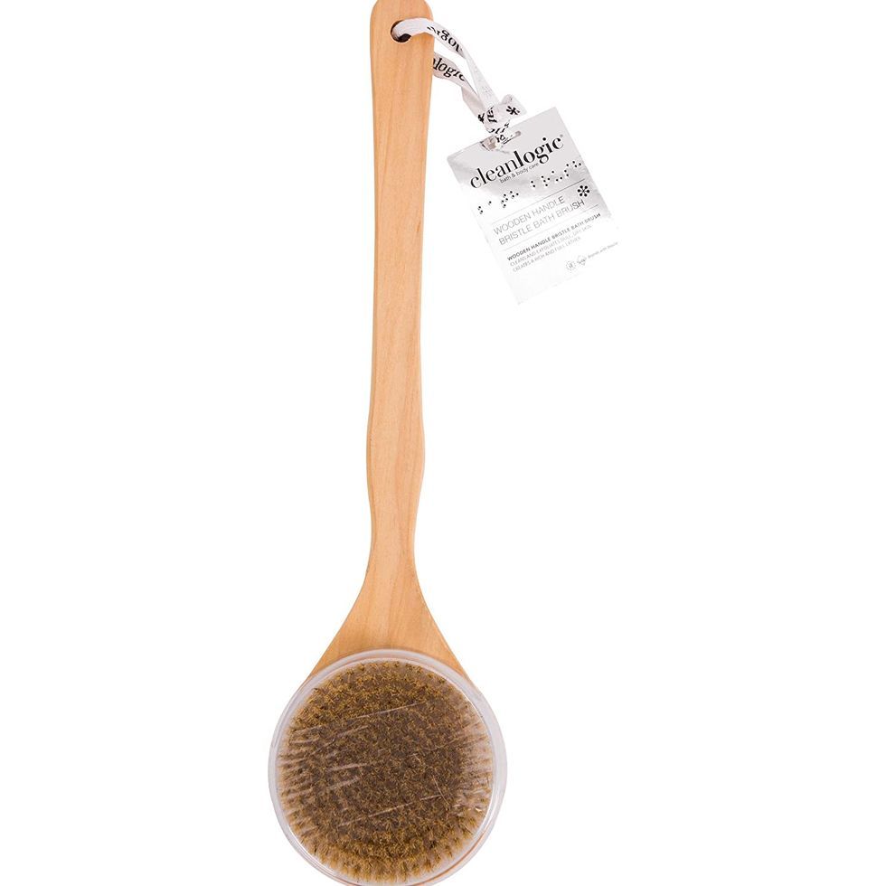 Cleanlogic - Bath & Body Wooden Handle Bristle Bath Brush CL-1 - Color May Vary