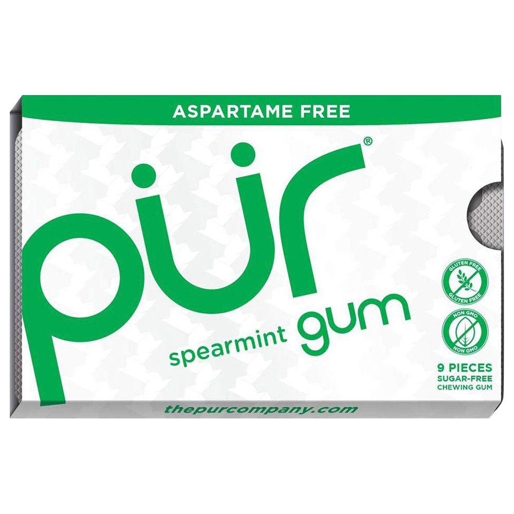 Pur Gum - Aspartame Free Spearmint Gum - 9pcs