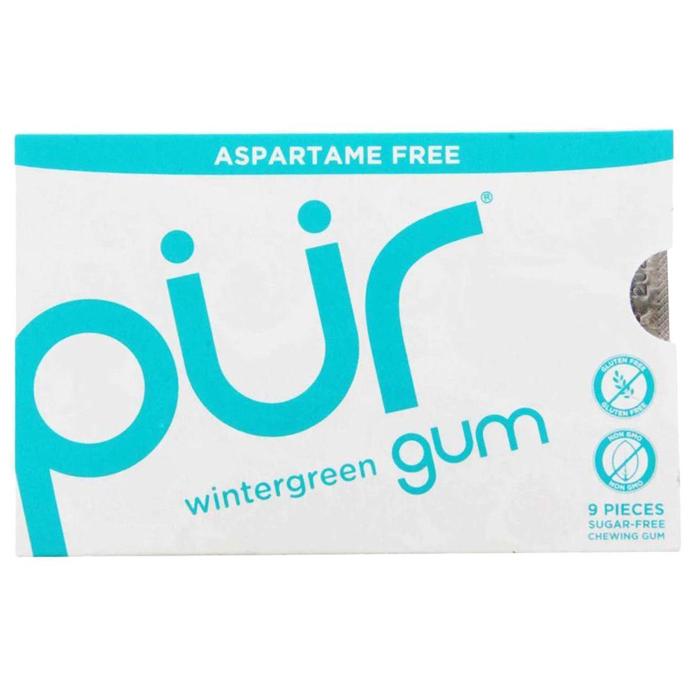 Pur Gum - Aspartame Free Wintergreen Gum - 9pcs