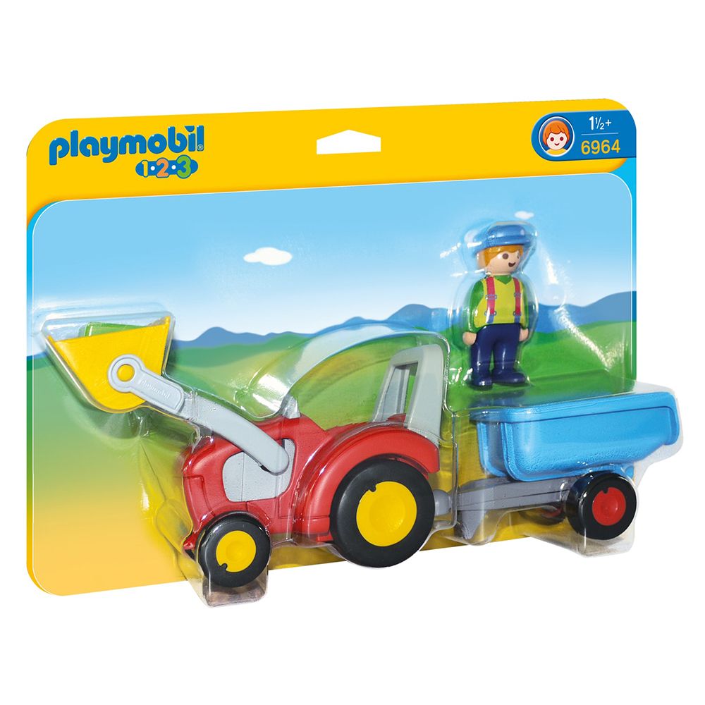 Playmobil - 1.2.3 Tractor with Trailer