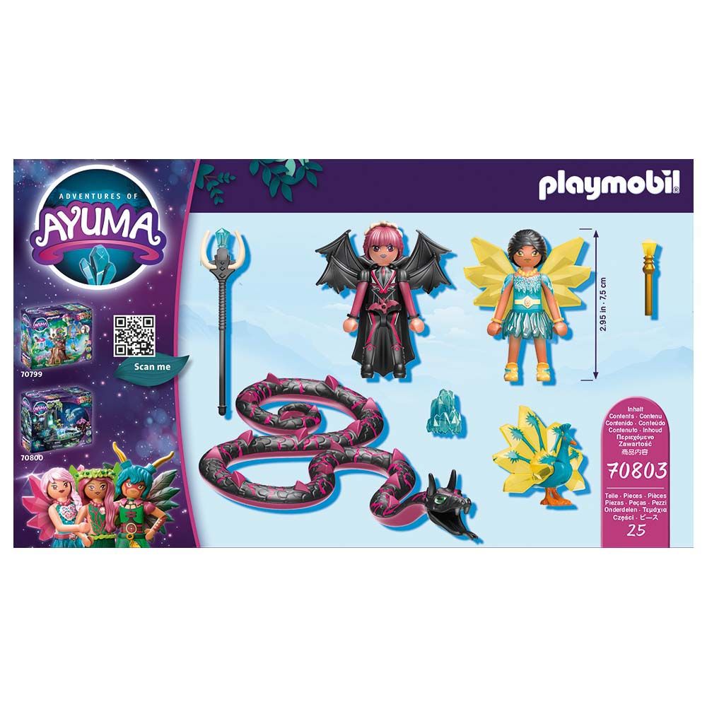 Playmobil - Crystal Fairy & Bat Fairy W/ Soul Animals 25pcs