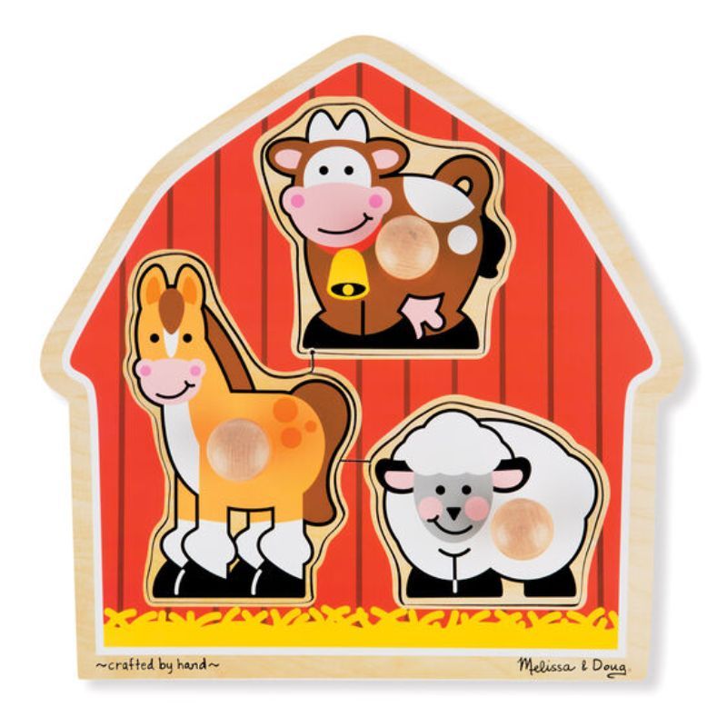 Melissa and Doug - Barnyard Animals Jumbo Knob