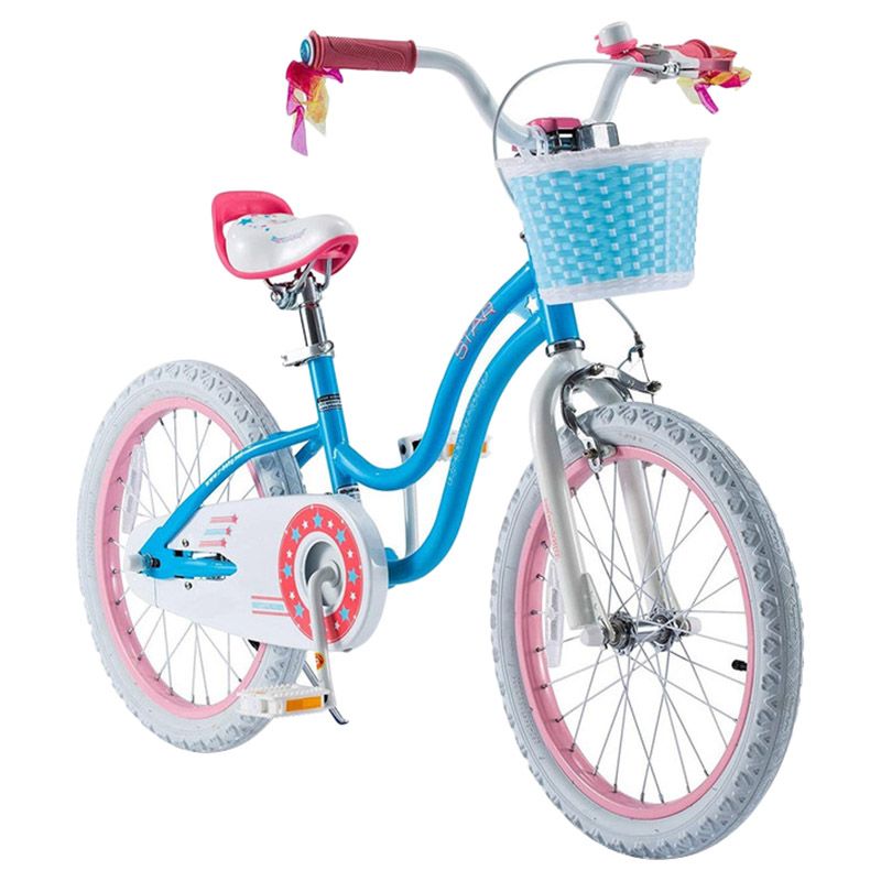 RoyalBaby - Star Girl Bicycle - 18 Inch - Blue