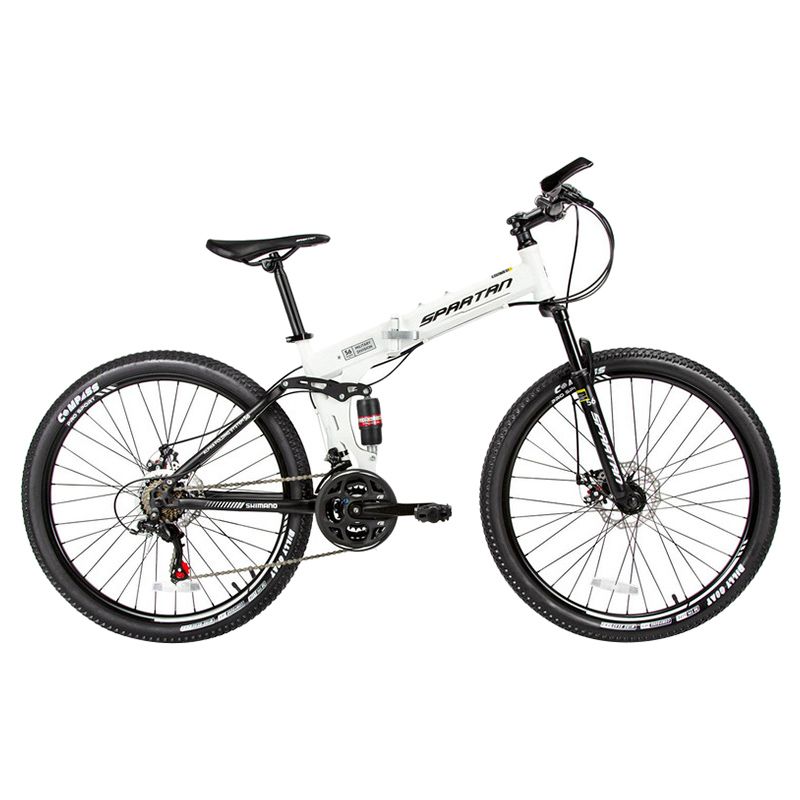 Spartan - Alpha Dual Sus Folding Bike - 26 Inch - White