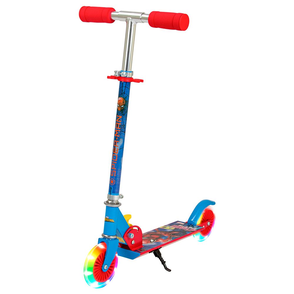 Spartan - Spiderman 2 Wheel Scooter With LED Light - Blue