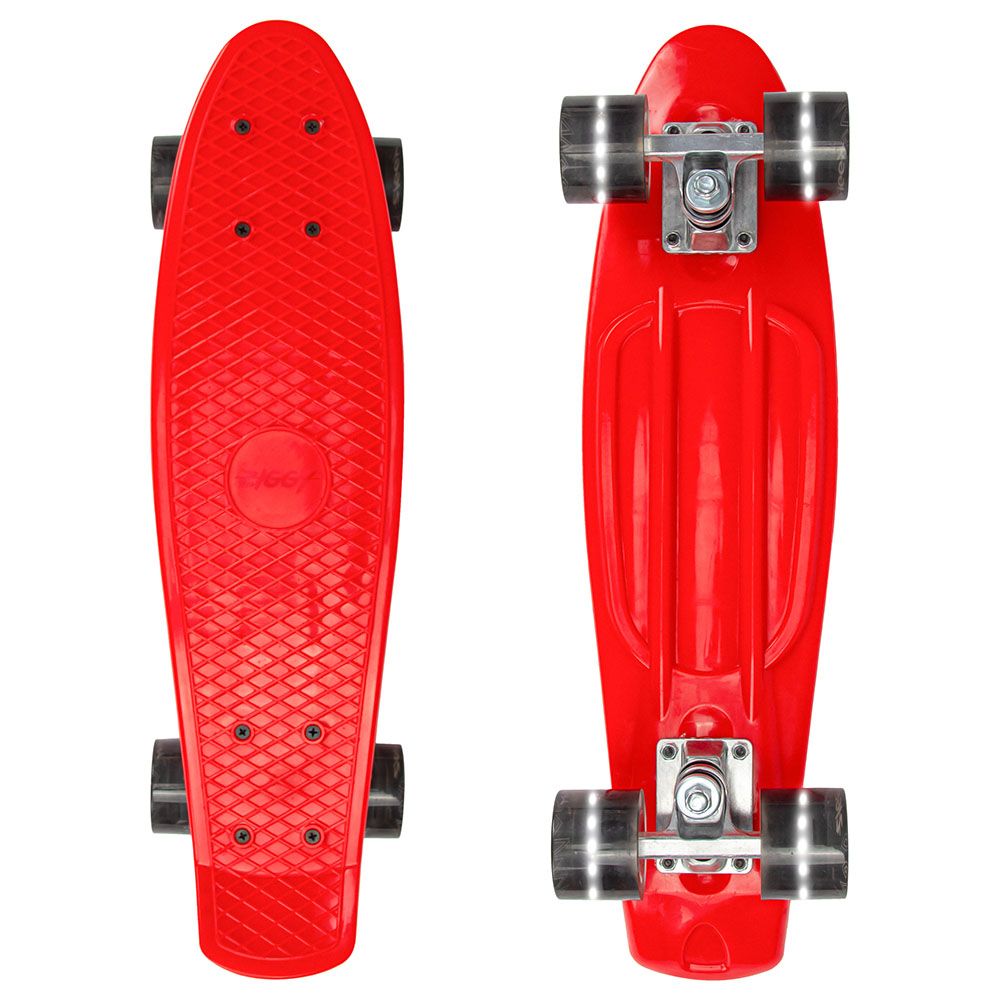 Ziggy - Skateboard Mini Cruiser W/ LED Wheels 22" - Red