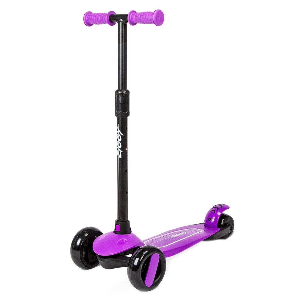 Ziggy - 3-Wheel Tilt Scooter w/LED Light - Purple