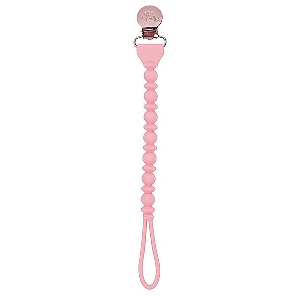 Itzy Ritzy - Sweetie Strap Pacifier Clip - Pink Bead