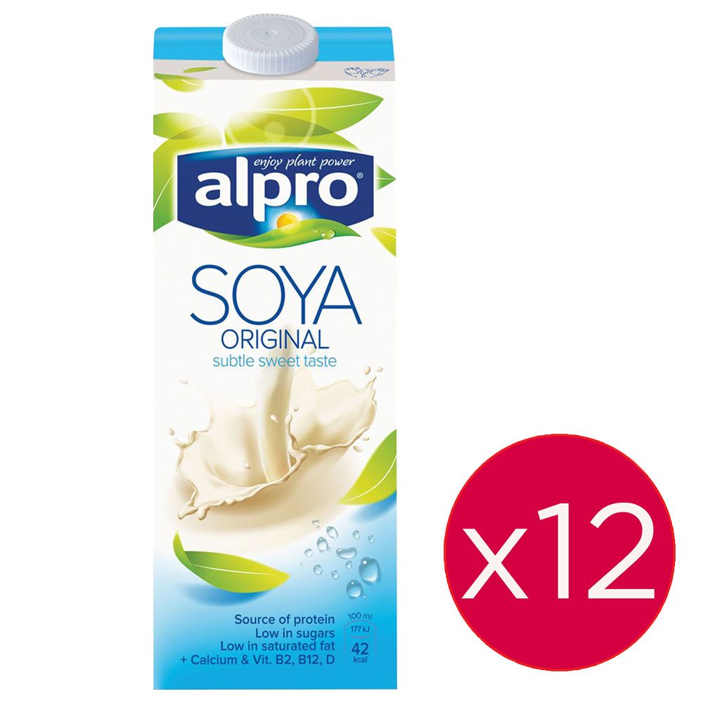 Alpro - Soya Drink Original 1L, Pack Of 12