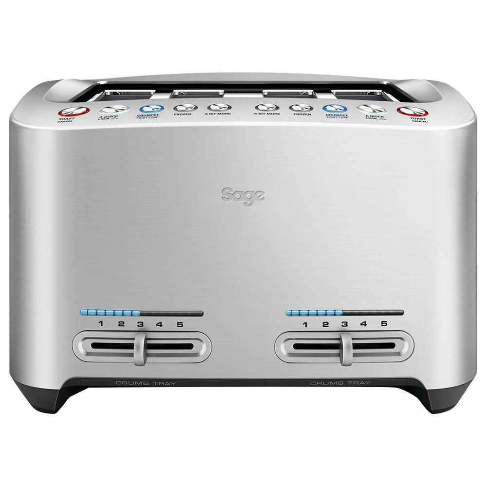 Sage - The Smart 4 Slice Toaster - Brushed Die-Cast Aluminium