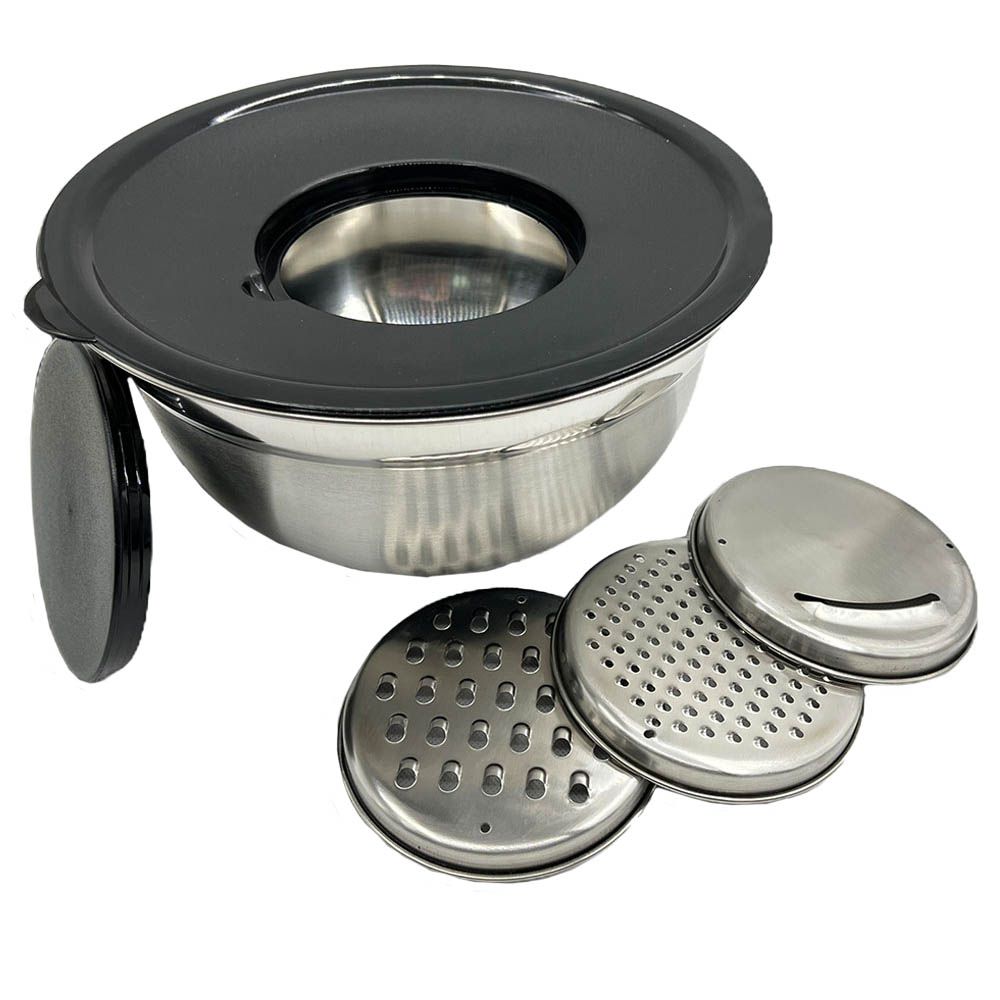 Excellent Houseware - Stainless Steel Mixing Bowl & Grater 4pcs