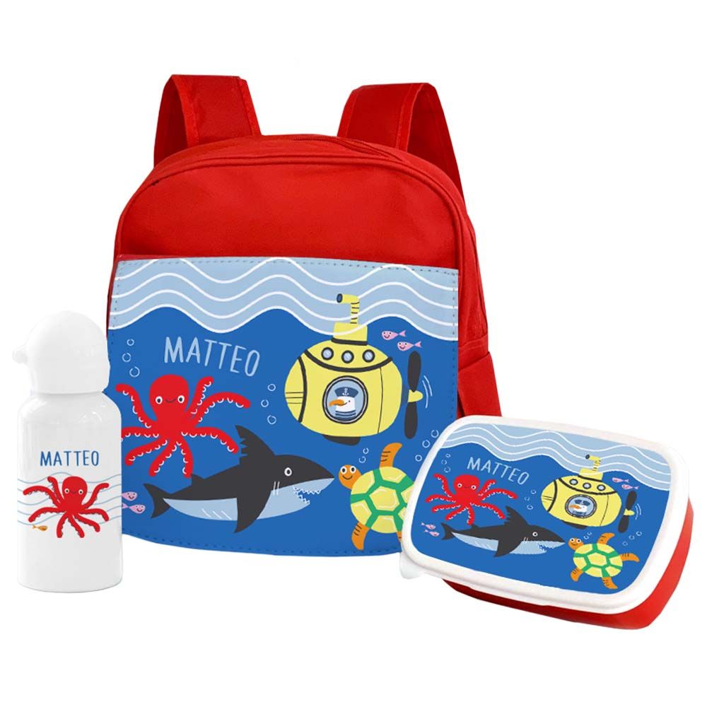 Essmak - Personalized Backpack - Under The Sea - 12-Inch