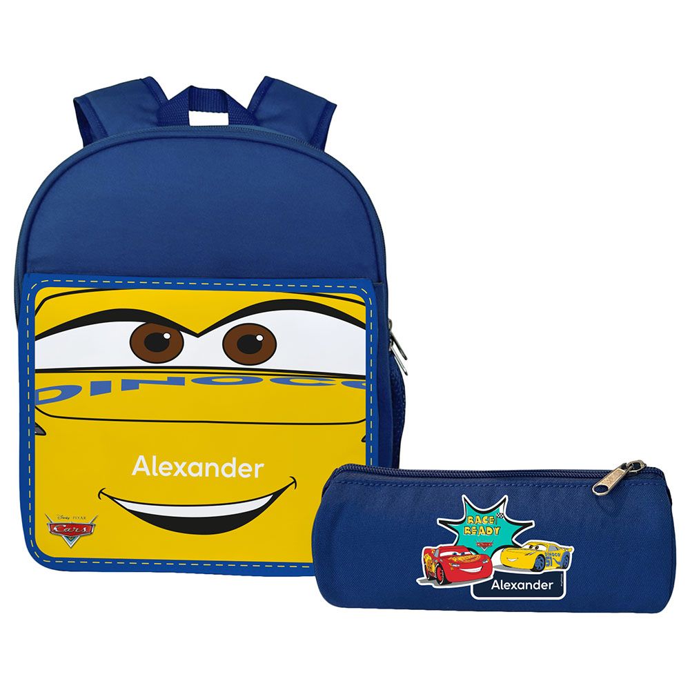 Essmak - Disney Cars 1 Backpack & Pencil Case - 12-Inch - Blue