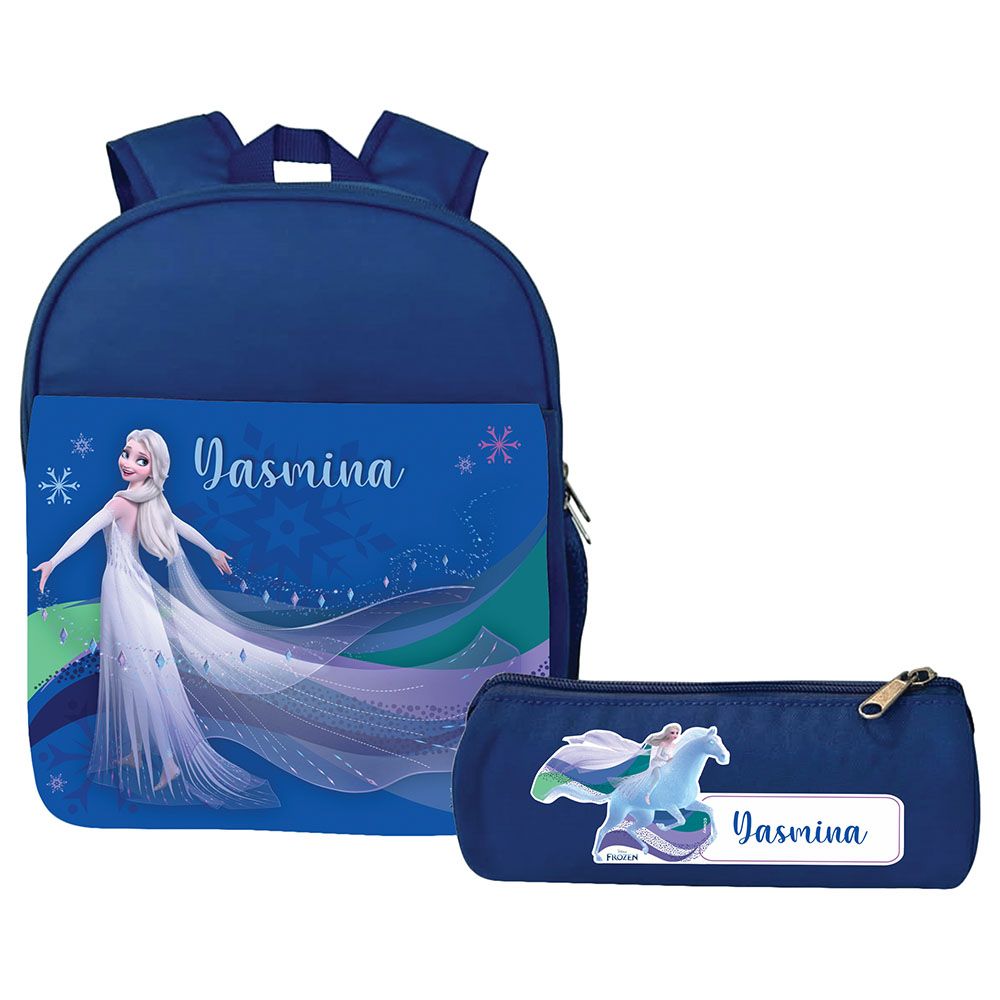 Essmak - Disney Frozen 2 Backpack & Pencil Case - 12-Inch - Blue