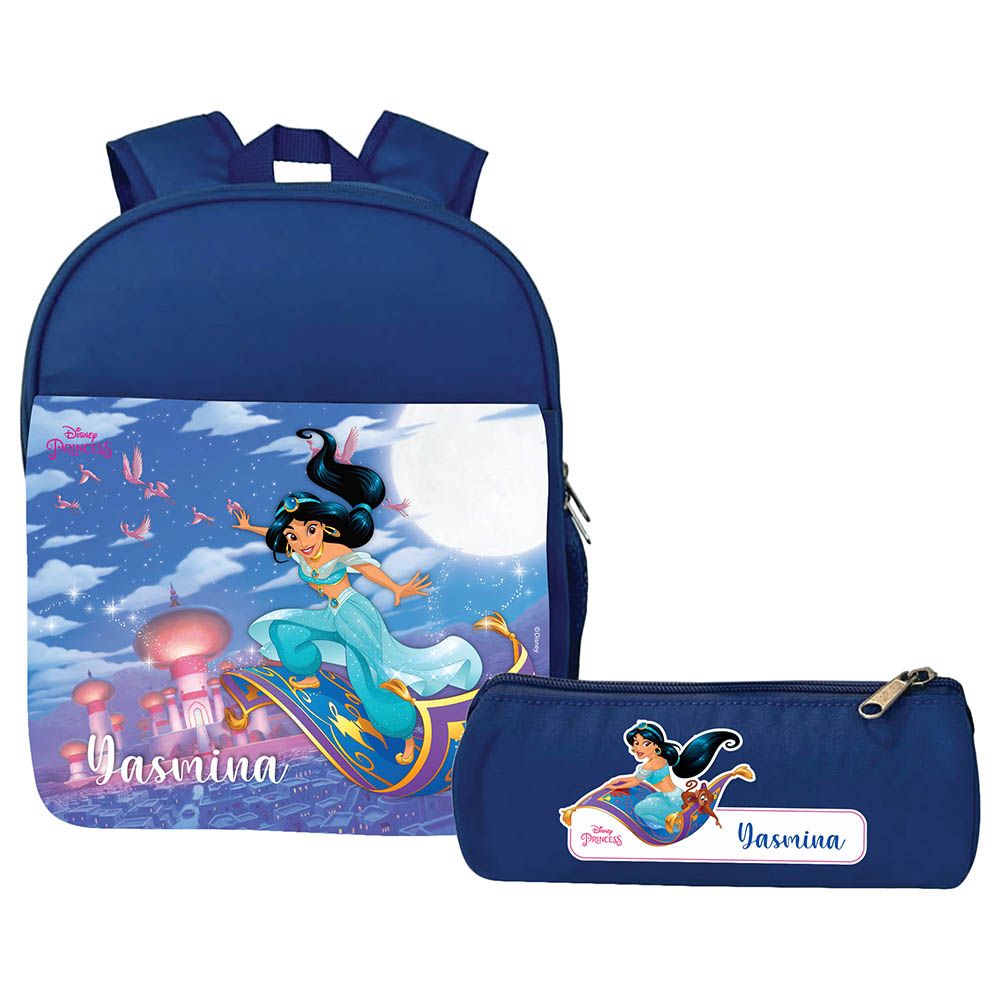 Essmak - Disney Jasmine Backpack & Pencil Case - 12-Inch - Blue