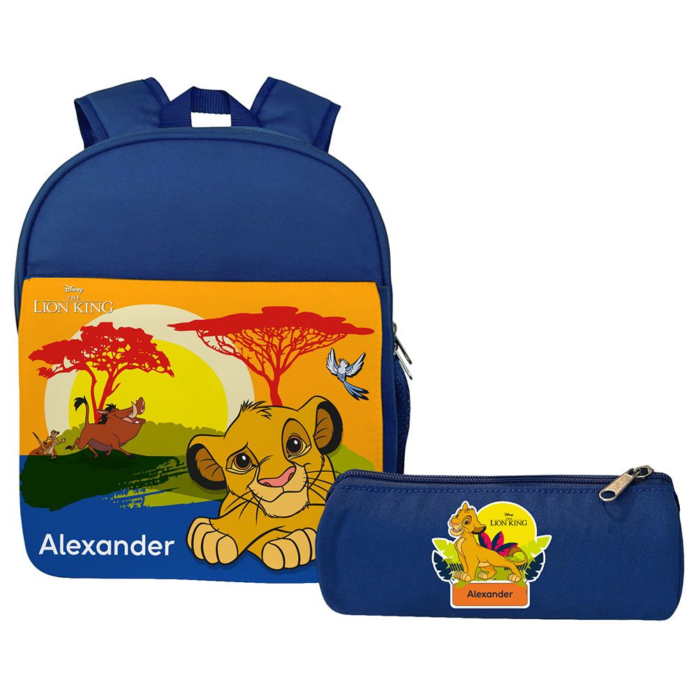 Essmak - Disney Lion King Backpack & Pencil Case - 12-Inch - Blue