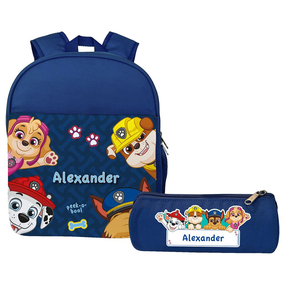 Essmak - Paw Patrol Peekaboo Backpack & Pencil Case - 12-Inch - Blue