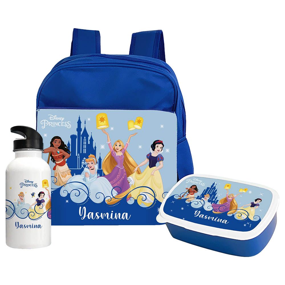 Essmak - Disney Princess 1 Backpack Set 3pcs - Blue - 12-Inch