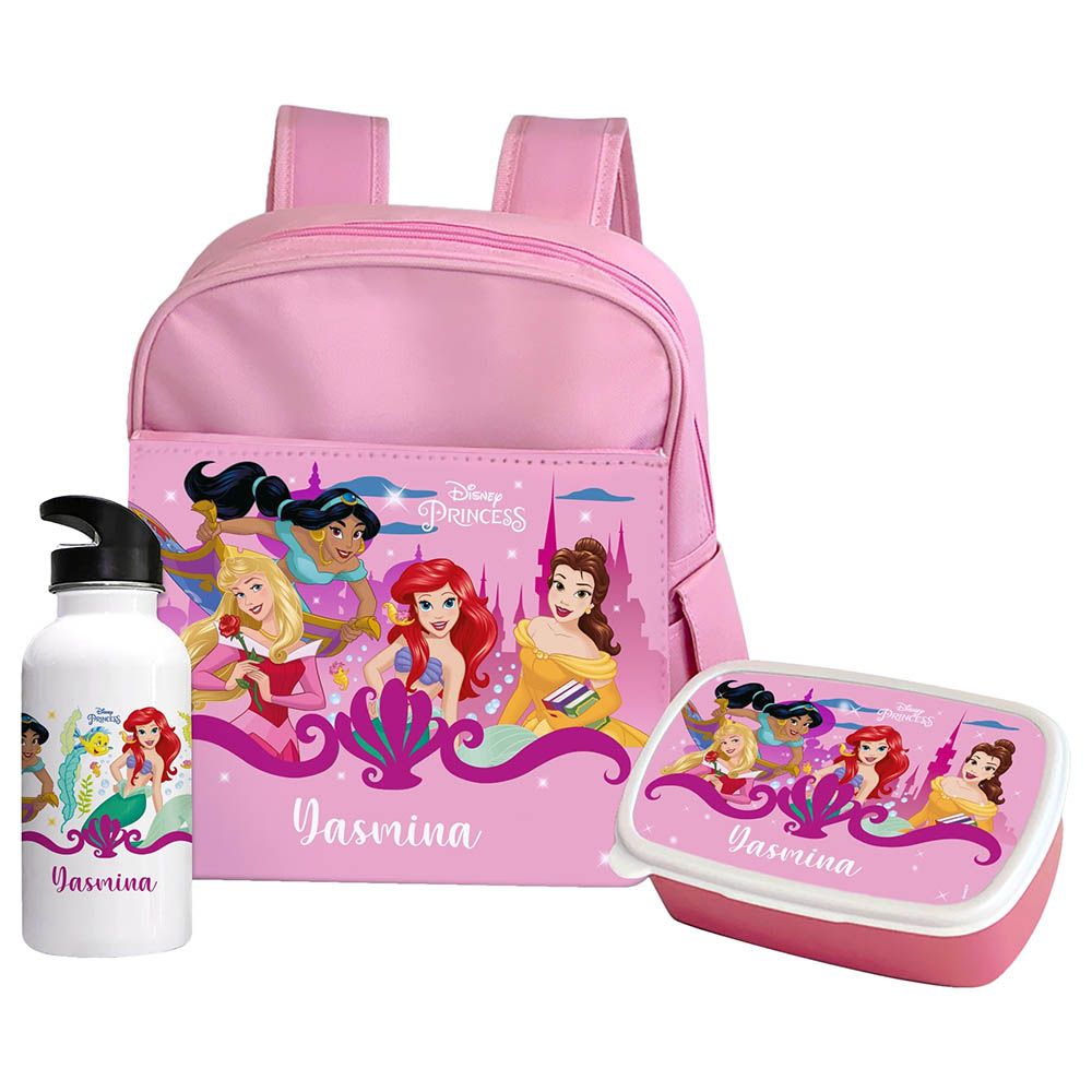 Essmak - Disney Princess 2 Backpack Set 3pcs - Pink - 12-Inch