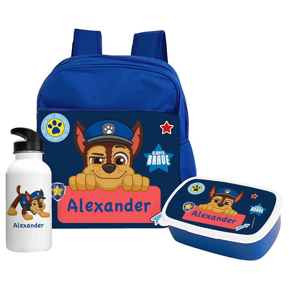 Essmak - Paw Patrol Chase Backpack 3pc-Set - 12-Inch