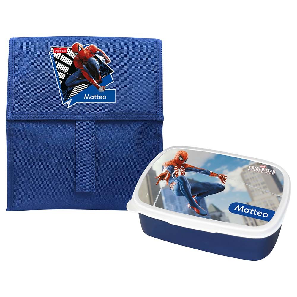 Essmak - Marvel Spiderman 2 Foldable Lunch Set - Blue