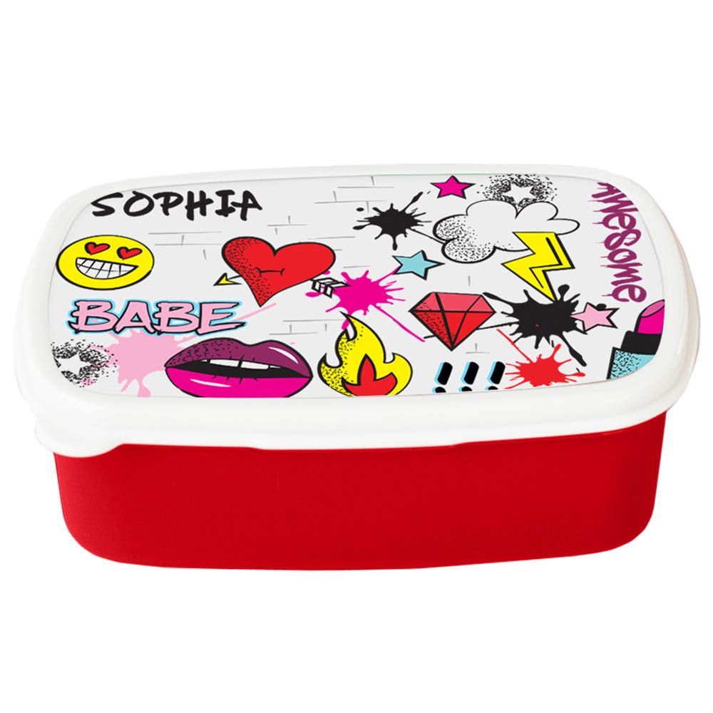 Essmak - Personalized Lunch Box - Graffitti Artist Girl