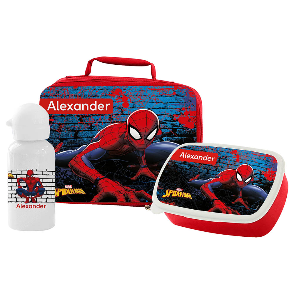 Spiderman lunch box set deals