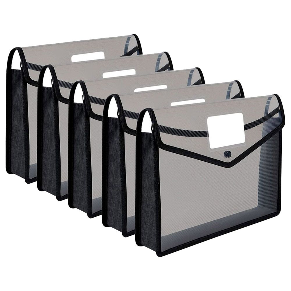 Essen - Plastic File Folders Set of 5 - black