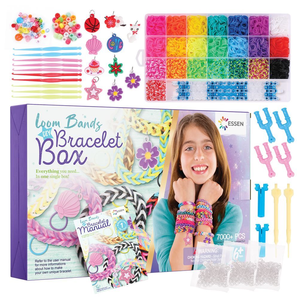 Essen - Loom Rubber Bands Bracelet Making DIY Craft Kit