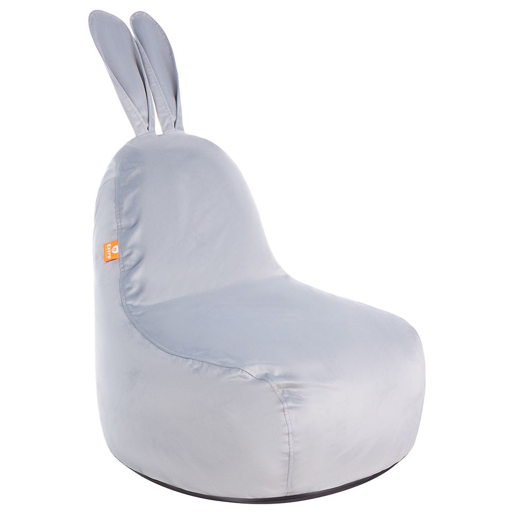 Ezzro - Lavish Velvet Round Bottom Bunny Lounger - Light Grey