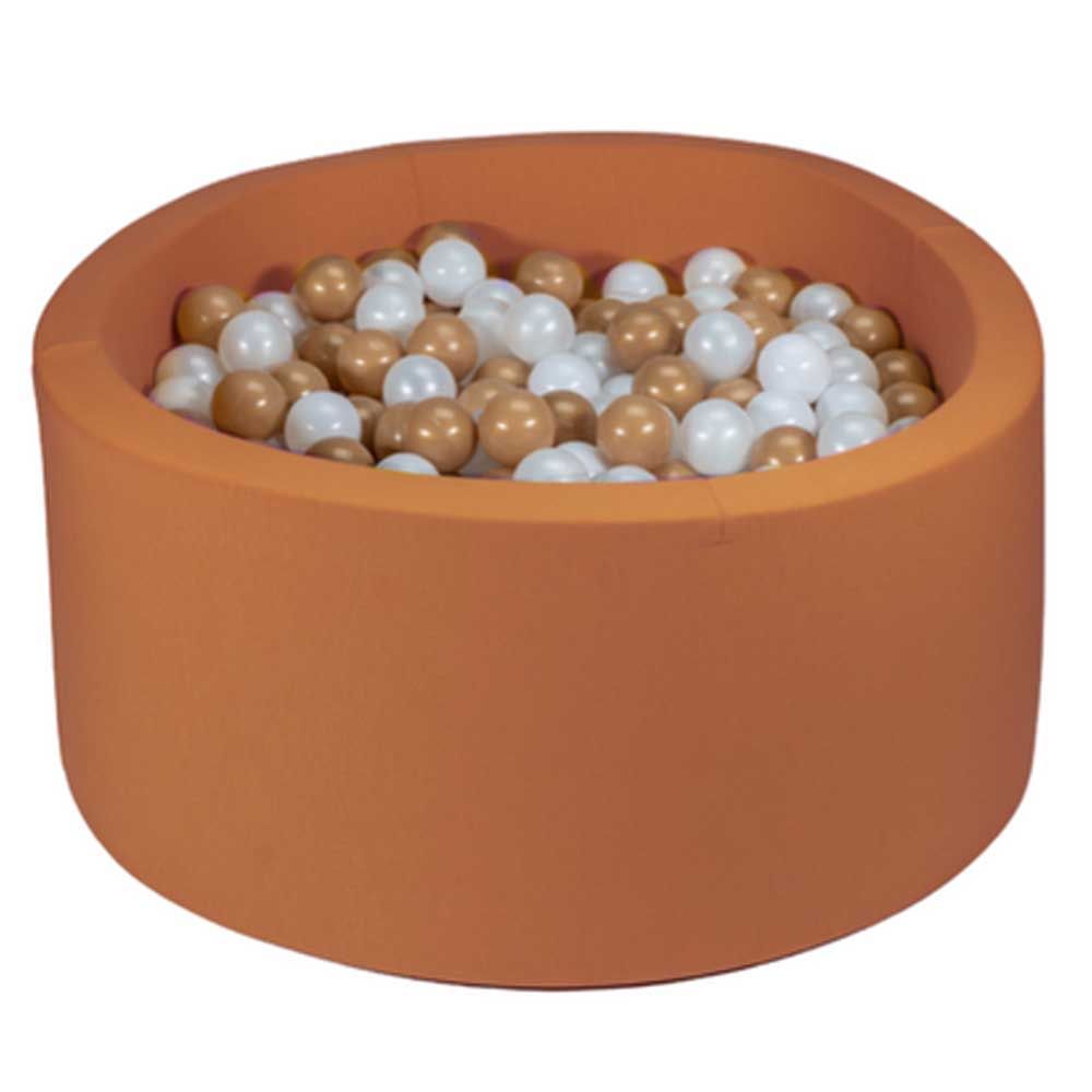 Ezzro - Brown Ball Pit w/ 200 Balls - Pearl/White/Blue/Golden