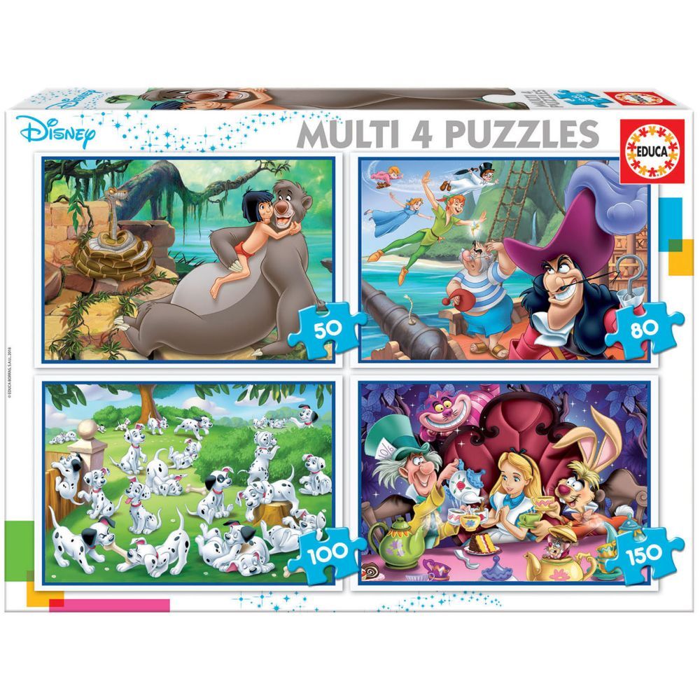 Educa Puzzles - Multi 4 Puzzles Disney Classics