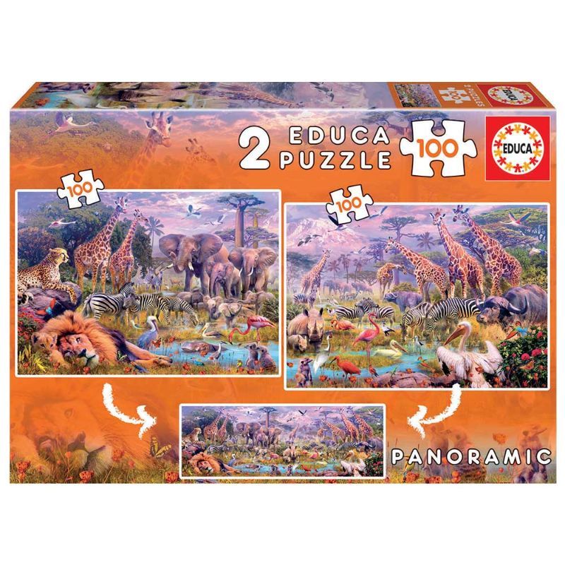 Educa - Animals Salvage Puzzle - 2 x 100Pcs