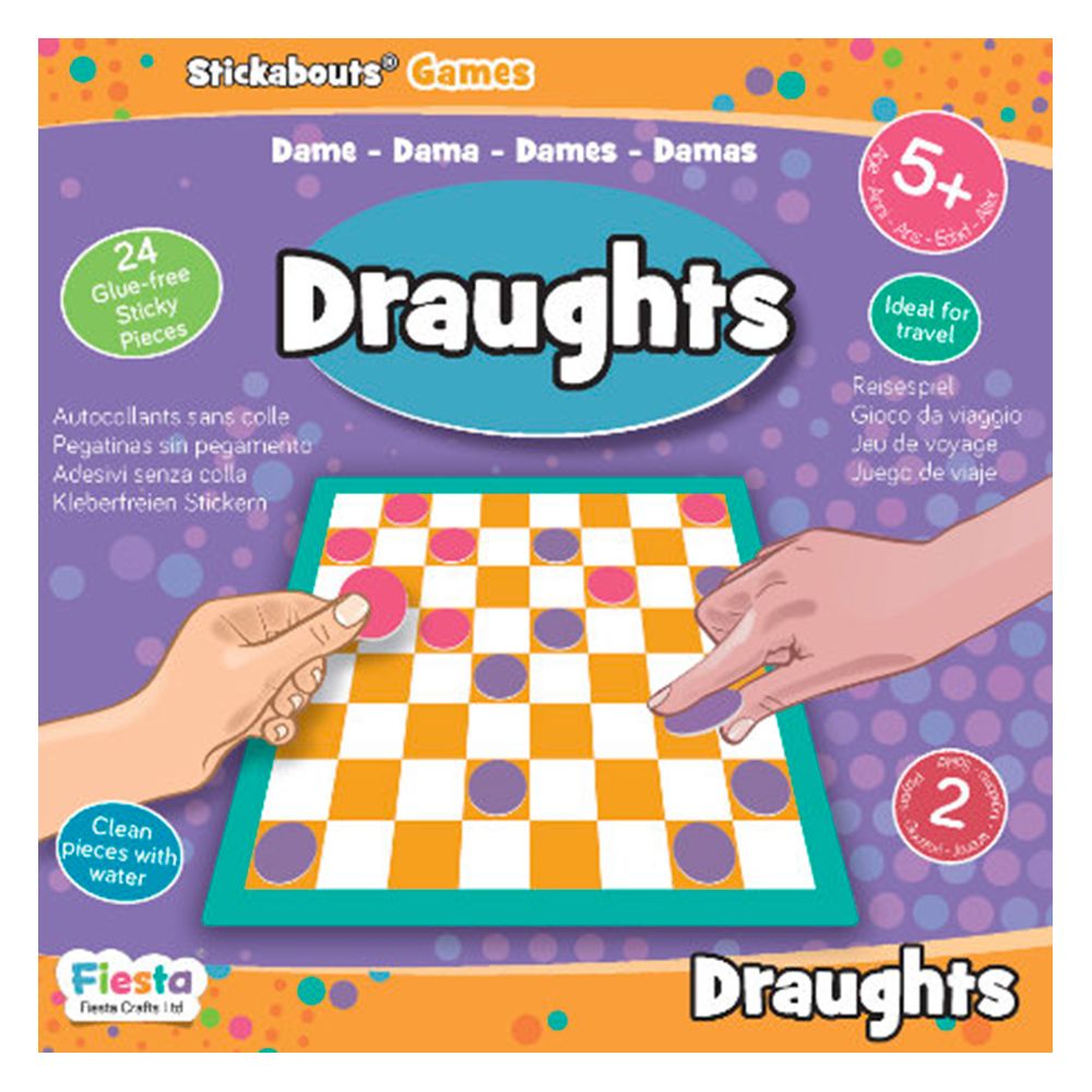 Fiesta Crafts - Draughts Stickabouts Game 25pcs