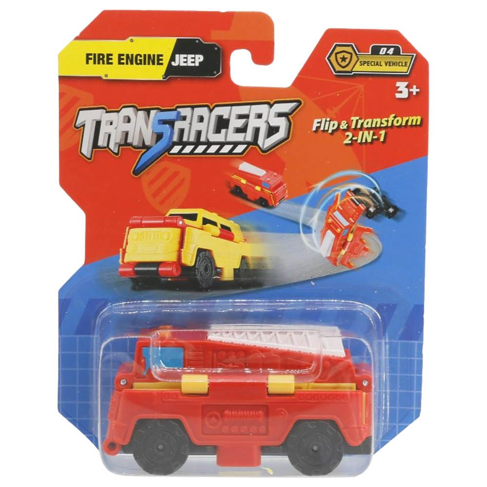 Transracers - 2-In-1 Special Vehicle - Fire Engine & Jeep