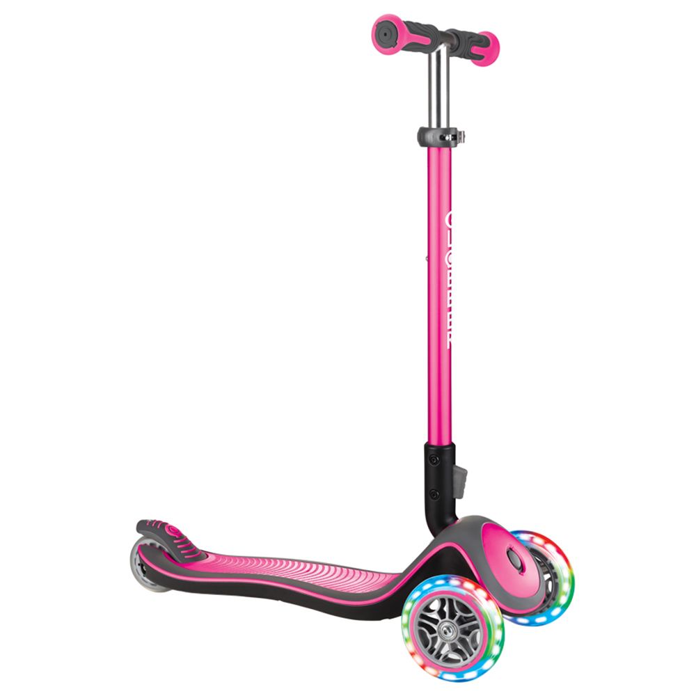 Globber - Elite Deluxe Lights Scooter - Deep Pink