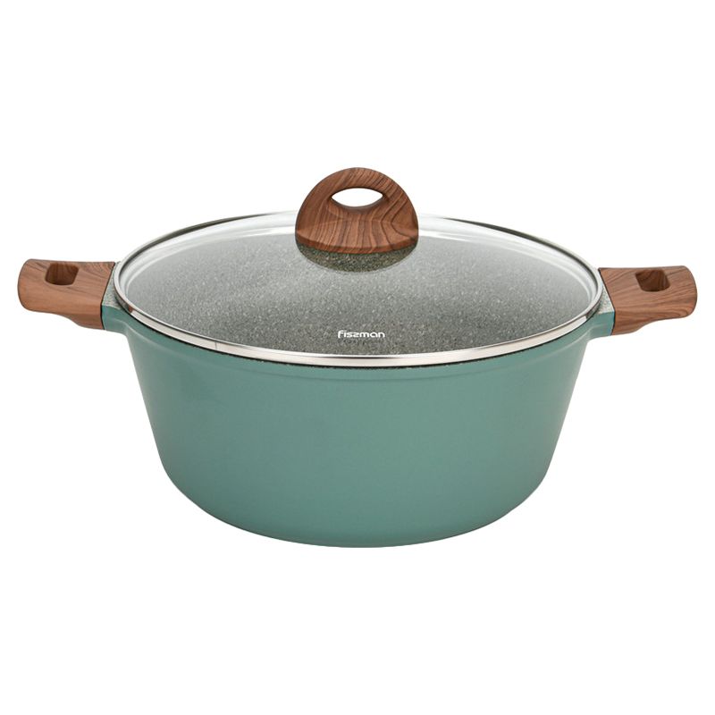 Fissman - Stainless Steel Stockpot Firenze w/ Glass Lid - Green