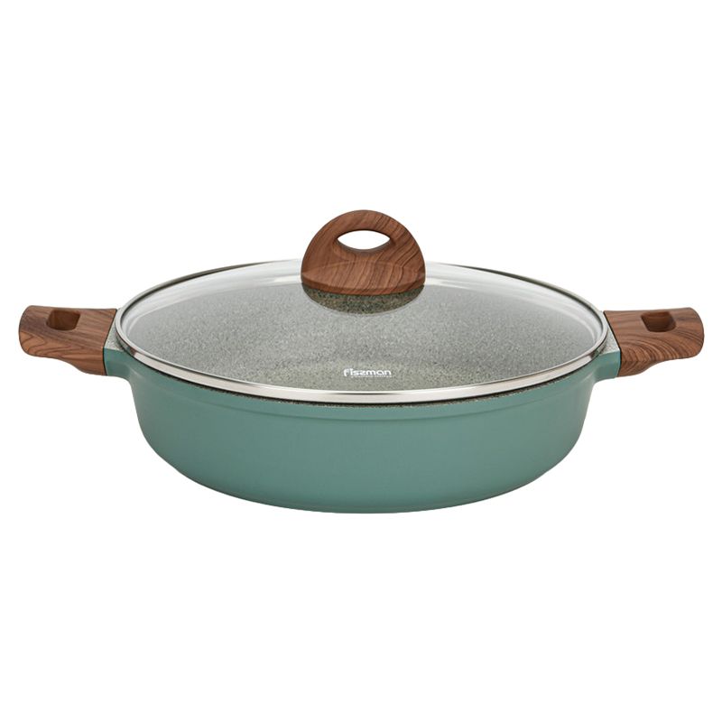 Fissman - Shallow Casserole Firenze w/ Glass Lid - Green