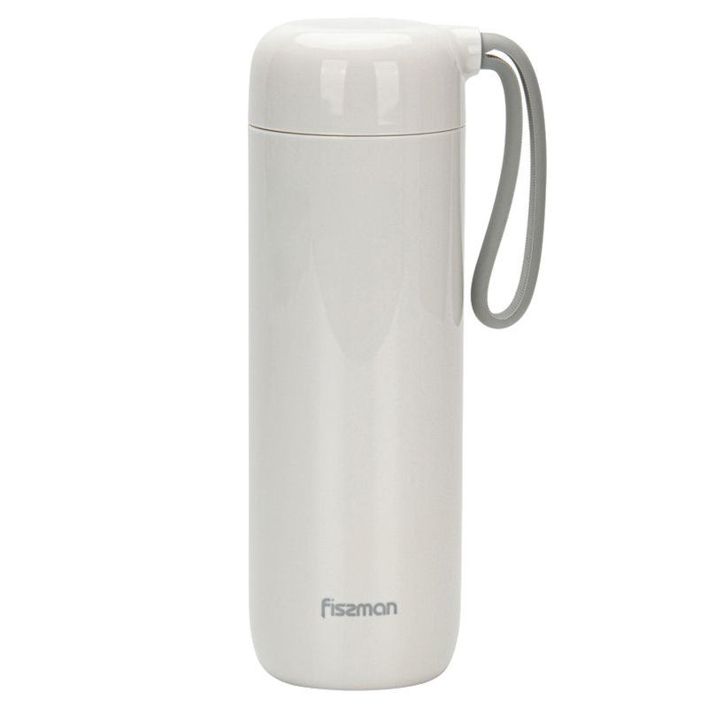 Fissman - Never Spill Over Stainless Steel Flask - 400ml - White