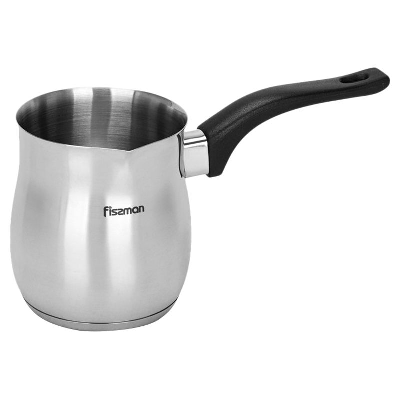 Fissman - Stainless Steel Coffee Pot w/ w/ Black Handle - 810ml