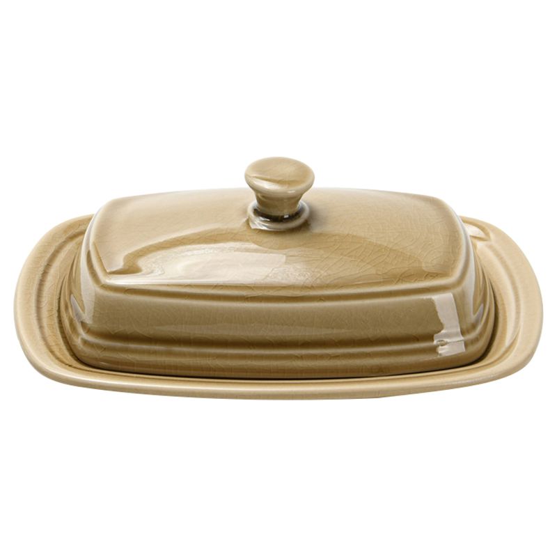 Fissman - Ceramic Butter Dish Crackle - 20.5x7x14cm - Beige