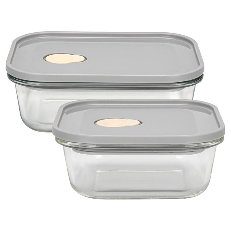 Fissman - Containers Set w/ Pp Glass Lid - 2pcs