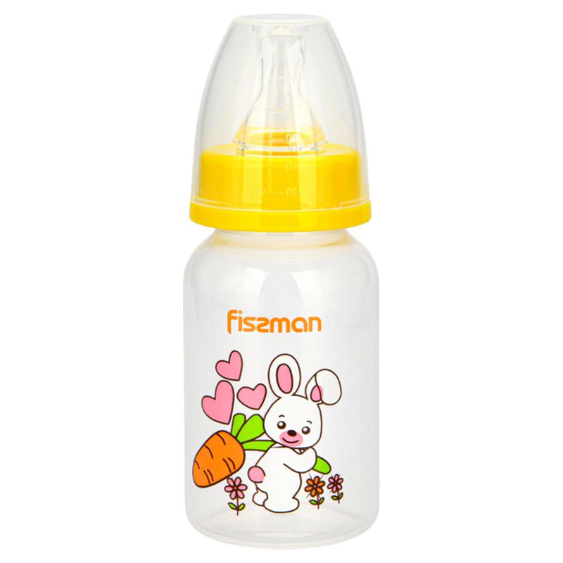 Fissman - Feeding Bottle w/ Lid - 120ml - Yellow