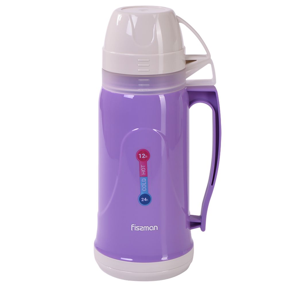 Fissman - Vacuum Flask Plastic Case w/ Glass Liner - 1000ml - Violet