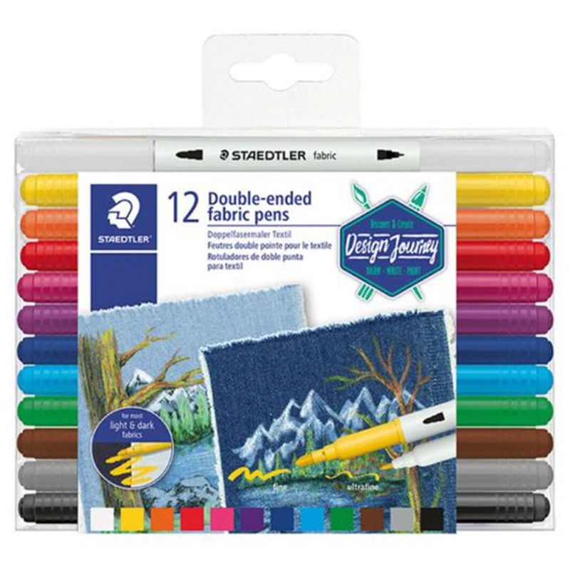 Staedtler - Double-Ended Fabric Pens - Pack of 12