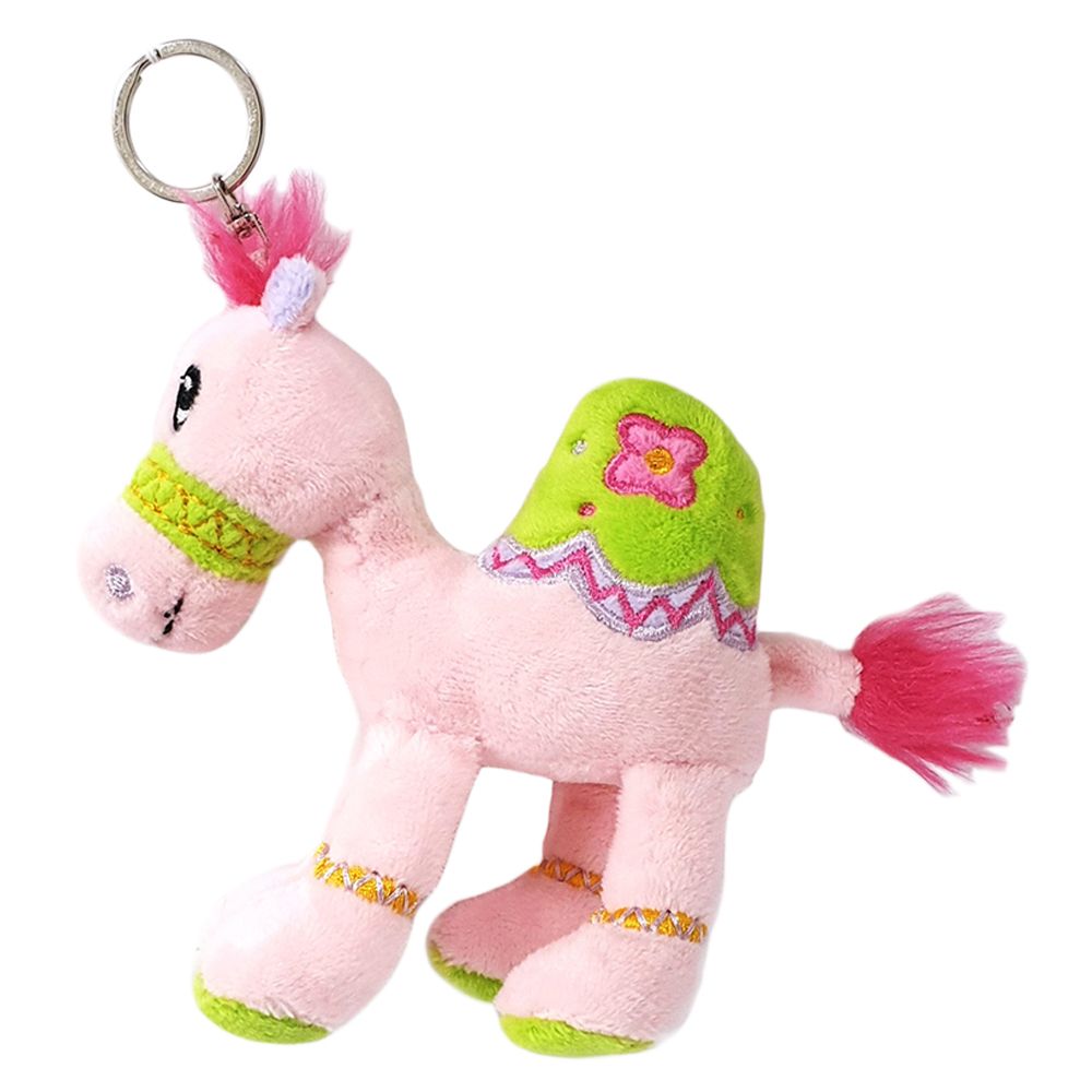 Fay Lawson - Camel Plush Toy With Keychain 12cm - Pink